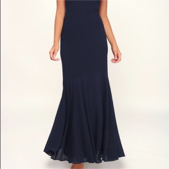 Lulu's We Belong Together Navy Blue Maxi NWT - Picture 3 of 16
